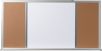 combination dry erase board and bulletin board