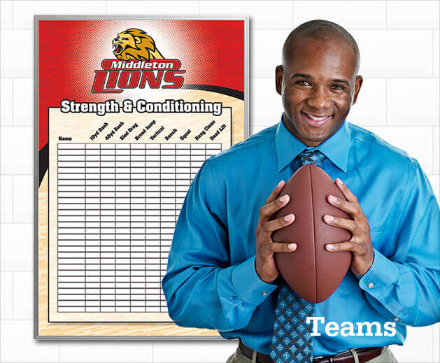sports team whiteboard